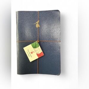 Bieffe Blue Approx. 5.5 x 8 leather lined notebook 3 pk